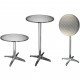 Table de bistro-bar pliable aluminium rond 60 x 60 x (58-115) cm 