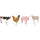 Animal de la ferme décoratif sur pic mouton 