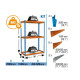 Étagère de rangement sans plateau 2000x1500x600mm bleu/orange charge 400 kg ecoforte 1506-3 simon rack 