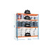 Étagère de rangement 2000x1500x450mm bleu/orange/ bois charge 400 kg kit ecoforte 1504-4 simon rack 