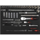 Servante 6 tiroirs + 135 outils de maintenance indus. SAM OUTILLAGE modules abs - 416-135SV 