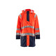 Veste de pluie longue niveau 1 haute-visibilité 43242000 - Couleur et taille au choix Orange fluo-Marine