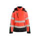 Veste softshell hiver haute-visibilité femme 44012513 - Couleur au choix Rouge fluo-noir