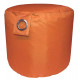Pouf intérieur extérieur en polyester side - Couleur au choix Orange