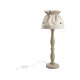 Lampe à poser en bois et coton écru 