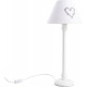 Lampe à poser en bois motif coeur 