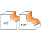 Fraise pour moulures décoratives avec roulement hw  s=6  d=38,1  r=6,4 760.064.11 