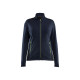 Veste micropolaire femme 47661010 - Couleur et taille au choix Bleu-marine-foncé/Jaune-Fluo