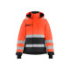 Veste hiver haute-visibilité stretch femme 48721987 - Couleur au choix Rouge fluo-Noir