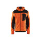Veste tricotée à capuche 49302117 - Couleur et taille au choix Orange fluo-noir
