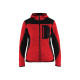 Veste tricotée à capuche femme 49312117 - Couleur et taille au choix Rouge-Noir
