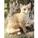 Chat assis en résine 30 cm - Couleur au choix 