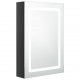 Armoire de salle de bain à miroir LED 50x13x70 cm - Couleur au choix Noir brillant