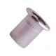 Ecrou à sertir cylindrique cranté en alu - Tête plate - D. M8 x 17.5 mm - Boite de 100 - SCELL-IT - EAD0830 