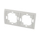 Plaque blanche double horizontale 