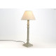 Lampe grise alice abat jour lin beige 