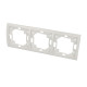 Plaque blanche triple horizontale 