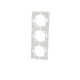 Plaque blanche triple verticale 