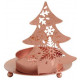 Photophore de noël en métal cuivré (lot de 2) 