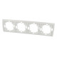Plaque blanche quadruple horizontale 