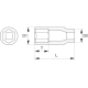 Douilles longues 1/2 6 pans 12 mm 7805sm-12 bahco 