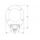 Abattant de wc blanc duroplast avec frein de chute turtle 450 X 357 mm 
