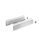 Profilé latéral de tiroir AvanTech YOU, H101mm x L500mm, argent, gauche et droite - HETTICH - 9353340 