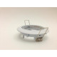 Support spot rond orientable blanc 