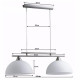 Lustre contemporain 2 ampoules 