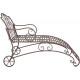 Chaise longue en métal 
