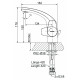 Mitigeur lavabo serie nizza en laiton et zinc cartouche en céramique démarrage à froid raccord de vidange avec timon 