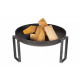 Brasero en acier rond pieds design 60 cm 