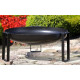 Brasero en acier peint rond pieds design 60 cm 