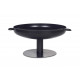 Brasero rond en acier peint sur pied design 80 cm 