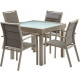 Salon de jardin moderne 4 personnes modulo - Coloris au choix Taupe