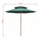 Parasol de terrasse 270 x 270 cm poteau en bois vert 