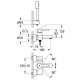 Grohe 33850000 mitigeur monocommande lineare pour baignoire avec support pour pommeau de douche 