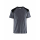 T-shirt bicolore - 33791042 Gris-Noir