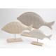 Statuettes en bois poisson (lot de 3) 