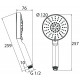 Douchette chromé ø 120 mm 5 jets différents 
