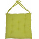 Galette de chaise en coton uni 40 cm 8 points - Couleur au choix Vert anis
