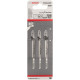 3 x lame de scie sauteuse T 101 AOF special for laminate - BOSCH - 2608636432 