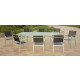 Salon de jardin 8 personnes en aluminium grecio 