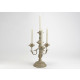 Chandelier 3 branches en métal feuilles 
