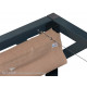 Pergola autoportante bois douglas toile sable 3 x 2,9 m 