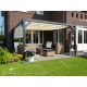 Pergola autoportante bois douglas toile crème porcelaine 4 x 2 m 