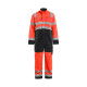 Combinaison manches longues haute-visibilité 63731804 - Couleur et taille au choix Rouge fluo-Noir