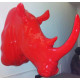 Trophée de rhinocéros en résine 108 cm 