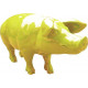 Cochon coloré design en résine - Couleur au choix Jaune
