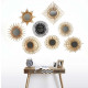 Miroir en rotin fleur 